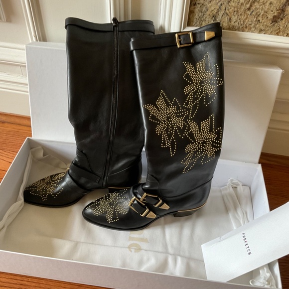 Chloe Susana studded Leather boots - Picture 3 of 5